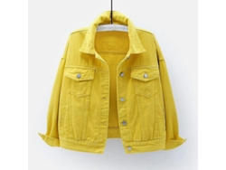 Chaqueta de manga larga para mujer Rebe-Cowboy, abrigo de otoño/invierno XXL amarillo
