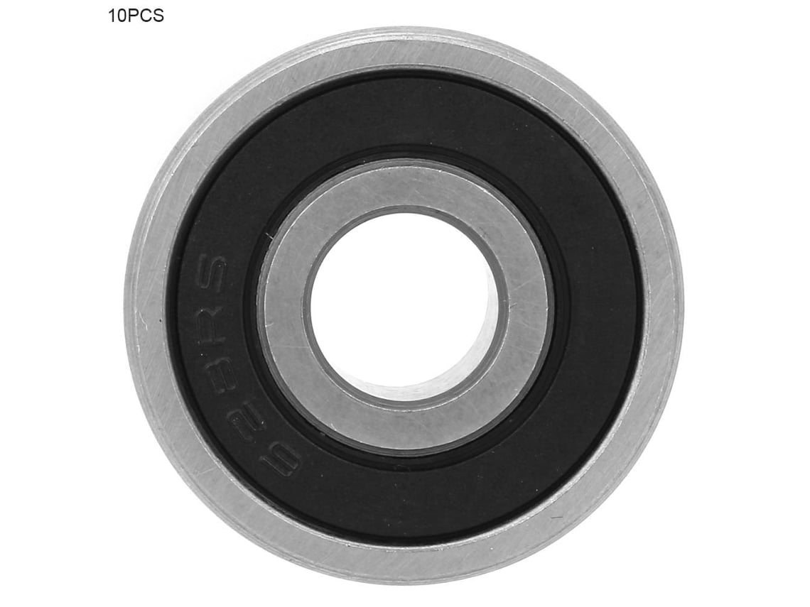 10 Peças Rolamentos De Bola De Aço Com Ranura Profunda Doblemente Selados Com Borracha 7/8/9mm Id 22/24/26mm Od 628