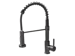 Grifo de cocina giratorio de acero inoxidable para agua fría y caliente