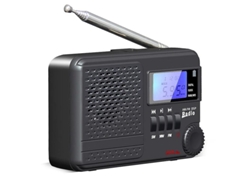 Radio portátil FM/AM de banda completa con receptor de radio, función de memoria digital, reproductor de MP3 estéreo y compatibilidad con unidades flash USB. GOKOCO