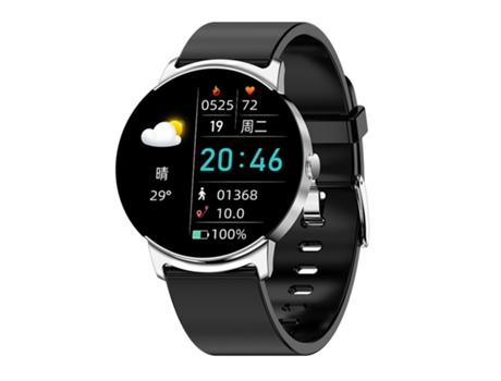 Smartwatch, 20 modos de deporte, notificación push multiaplicación, apto para iPhone y Android, negro CHRONUS
