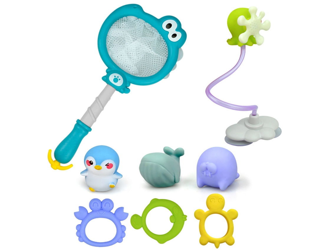 Juguetes De Pesca Para El Baño Y La Piscina Con 8 Piezas - Set Interactivo Para Niños