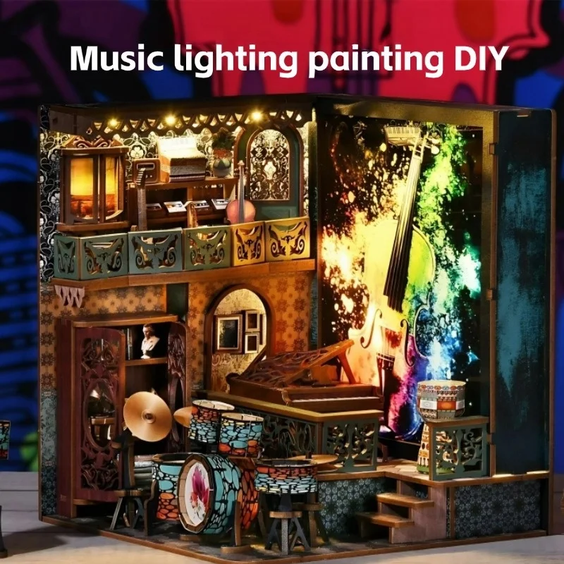Cajas De Luz Con Notas Musicales Para Hacer Tú Mismo, Manualidades De Arte Con Proyección Estereoscópica Led 3d.
