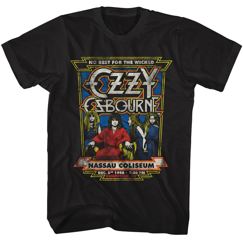 Ozzy Osbourne No Rest For The Wicked T-shirt Unisex Rockinstone Size:l