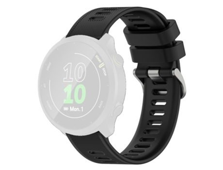 Correa de Silicona textura de sarga para Samsung Galaxy Watch 5 40mm/44mm/Watch 5 Pro 45mm/Watch4 40mm/44mm/Watch4 Classic 42mm - negro