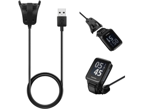 Cargador USB Tomtom Spark 3, Tomtom Runner 3, Tom Tom Adventure G4M Negro