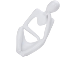 Adorno Resina Blanca Pensador Figura Abstracta Decorativa Estar Oficina Estantería Escultura Artística Moderna