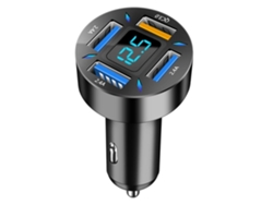 Cargador Coche Carga Súper Rápida Usb Qc Carga Rápida Universal Yemaesre Nylon Negro