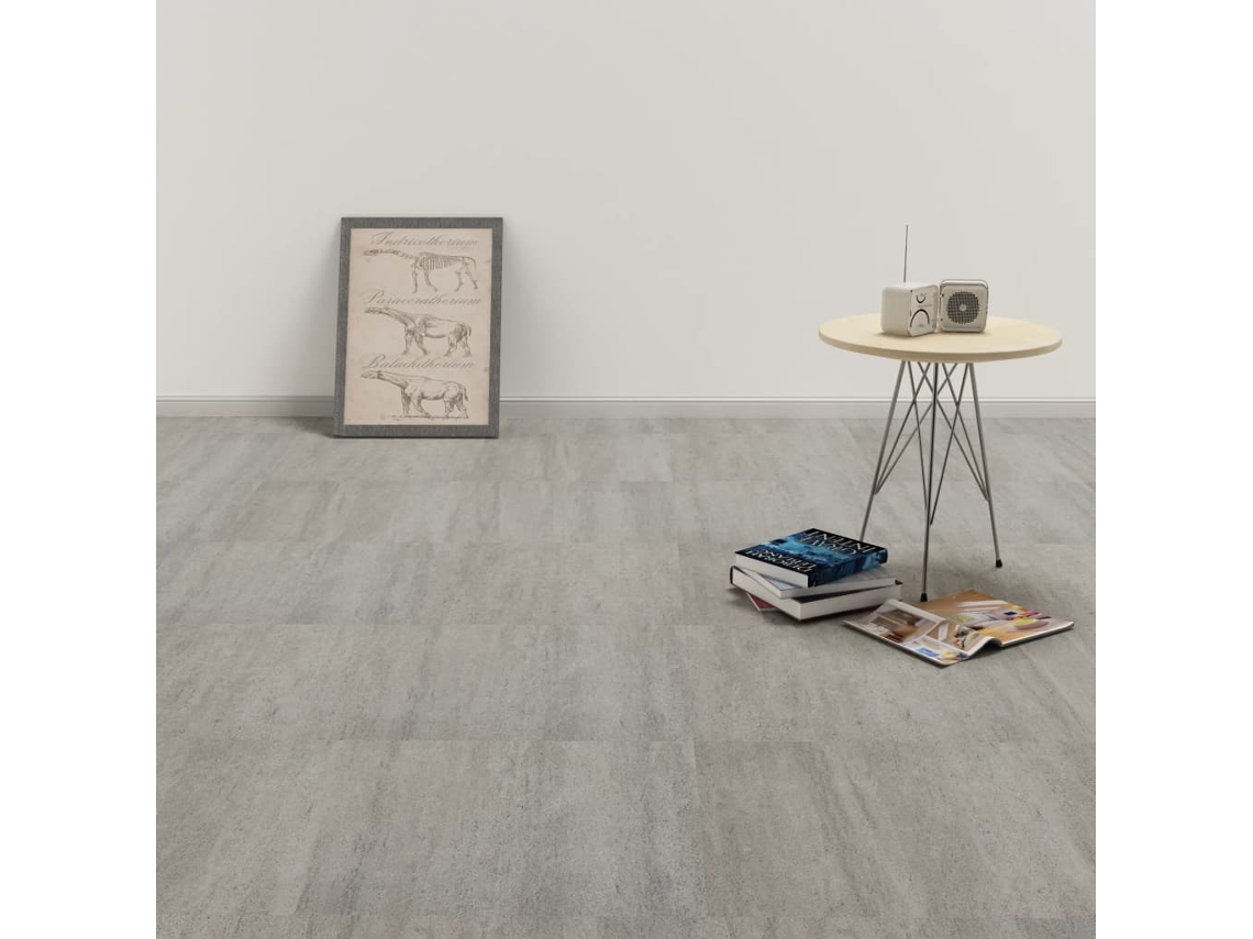 Lamas Para Suelo Autoadhesivas Pvc Gris Punteado 5,11 M²