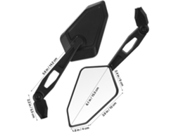 Espejo Retrovisor Poligonal Ajustable Para Manillar