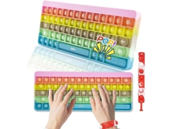 Teclado De Juguete Fidget Pop Con Letras, Juego Sensorial Para Niños, Alivio Del Estrés Y La Ansiedad, Reutilizable.