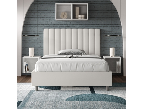 AguedaITYHOME Media Cama Tapizada Sin Somier (120 x 190 cm - Paneles de Melamina y Piel Sintética)