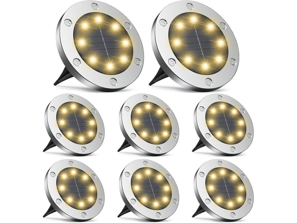 2026-lâmpadas Solares De Terra Led Luz Branca Quente Impermeáveis Ip65 Para Jardim Paisagístico
