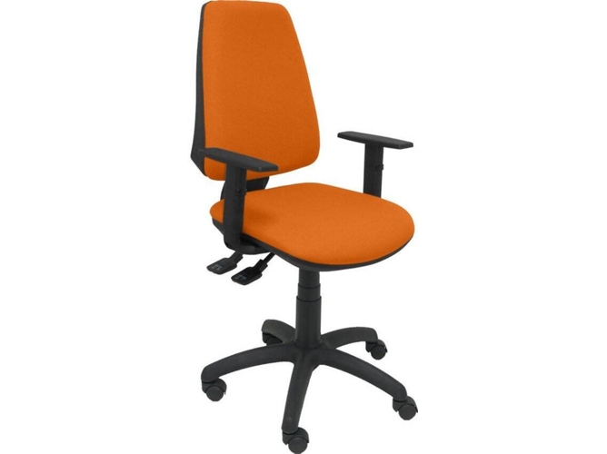 Silla de Escritorio Operativa PYC Elche S Naranja BA RP con ruedas antiarañazos (Brazos Ajustables - Tejido)