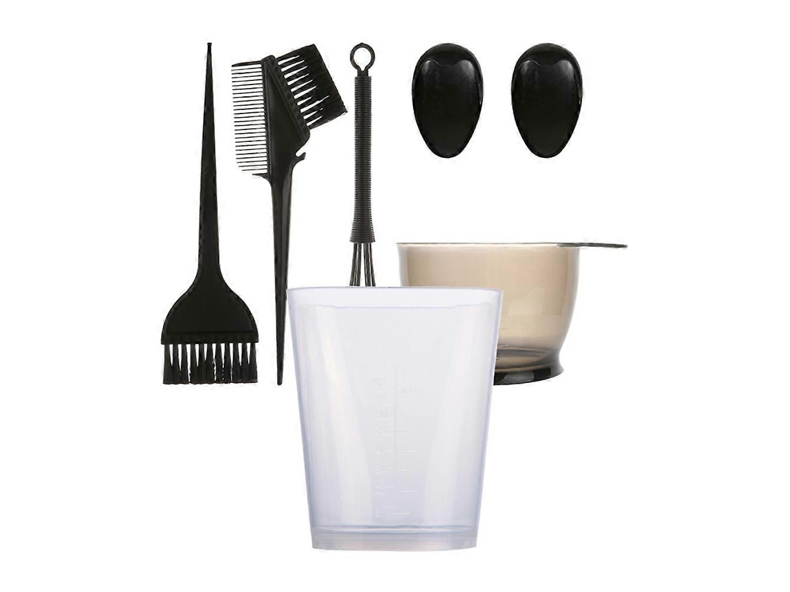 Taza De Medida Para Tinte De Pelo Jarra Transparente Con Escala Resistente Al Calor Para Peinado Y Perma 8x6,5cm Negro
