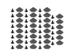 30 Juegos De Remaches Hexagonales De 15 Mm, Aleación De Zinc, Para Bolsos, Zapatos Y Ropa.