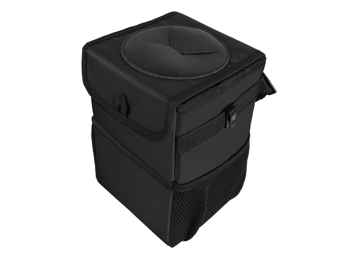 Papelera Para Coche Impermeable, Plegable Y Multifuncional, De Tela Oxford Negra, Accesorios Para Coche, Almacenamiento.