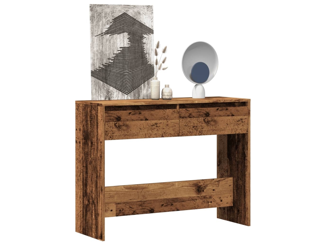 Mesa consola | Mesa de entrada | Mesa auxiliar 100x35x76,5 cm Derivados de madera Madera antigua