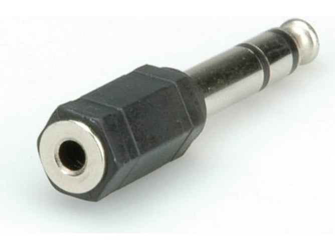 Adaptador Jack ROLINE (Jack 6.35mm - Jack 3.5mm - Negro)
