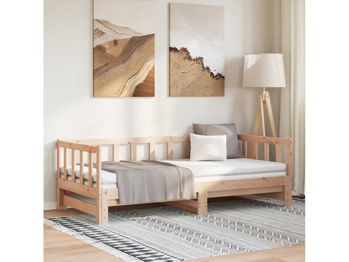 Sofá Cama Nido Madera Maciza De Pino 90x200 Cm