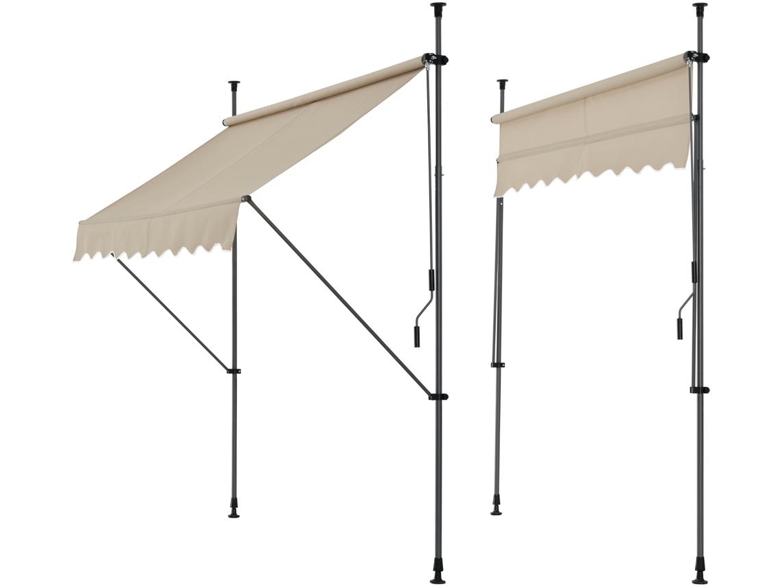 Toldo articulado PRO.TEC Stem acero 200 x 120 x 220-309 cm color arena