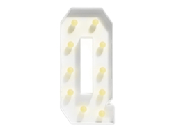 Letras Iluminadas, Brilho Quente De Led, Construção Durável, Q