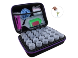 SZSMART  Ferramentas para desenho  5D Caixa de Armazenamento de Pintura com Diamante Contas de Joias para Pintura Jarra (30 Slots com Ferramentas)