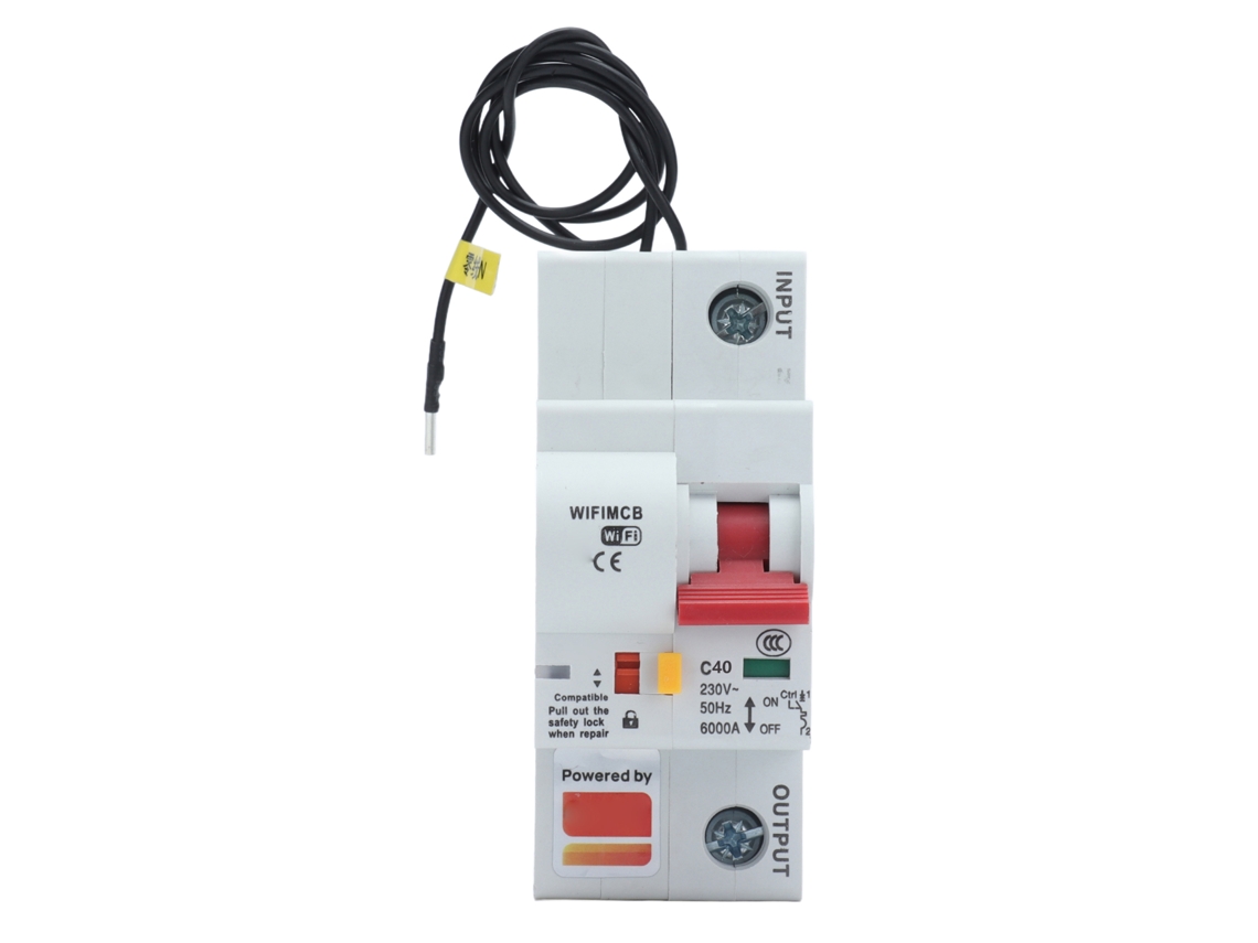 Disyuntor Inteligente Wifi Bluetooth 1p Interruptor Remoto Casco Retardante De Flama Ac