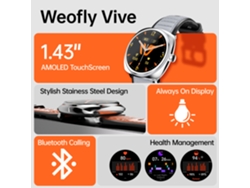 Reloj Inteligente Grey-weofly Vives Con Pantalla Amoled De 1,43 Pulgadas,asistente De Voz Con Ia,llamadas Bluetooth,ip68,resistente Al Agua