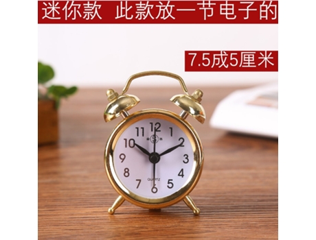 Despertador de reloj de escritorio silencioso vintage con reloj despertador de luz nocturna HHZ