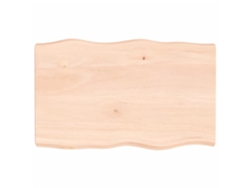 Tablero de mesa madera maciza borde natural VIDAXL (80x50x(2-6) cm)