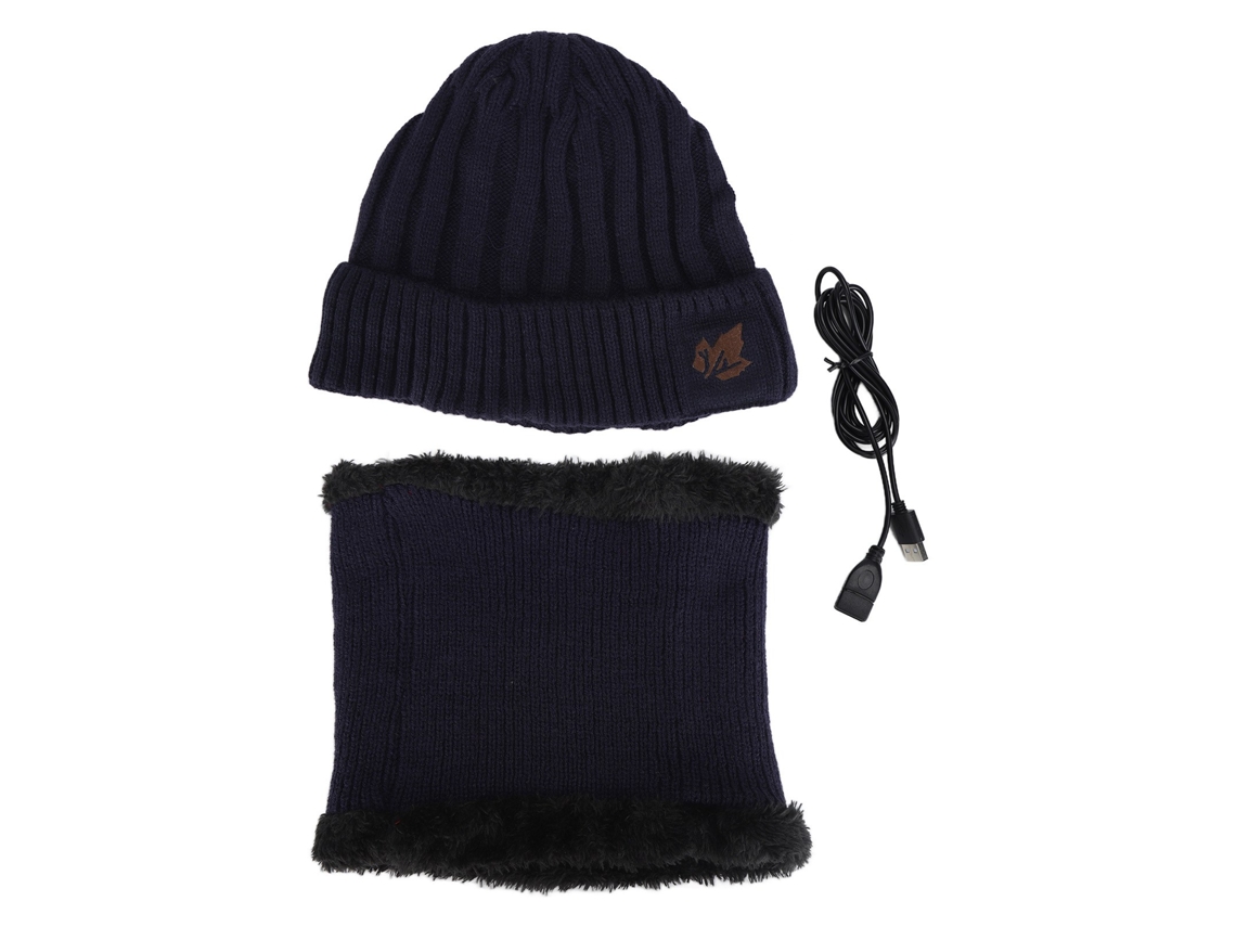 Gorro eléctrico reutilizable con calefacción, agradable para la piel, cálido y con batería recargable para invierno y esquí Laopipfu