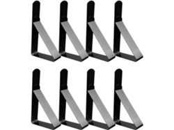 Pinzas De Acero Inoxidable Para Mantel - Para Picnics Al Aire Libre - 8 Unidades - 7,5 X 4,5 Cm - Negras
