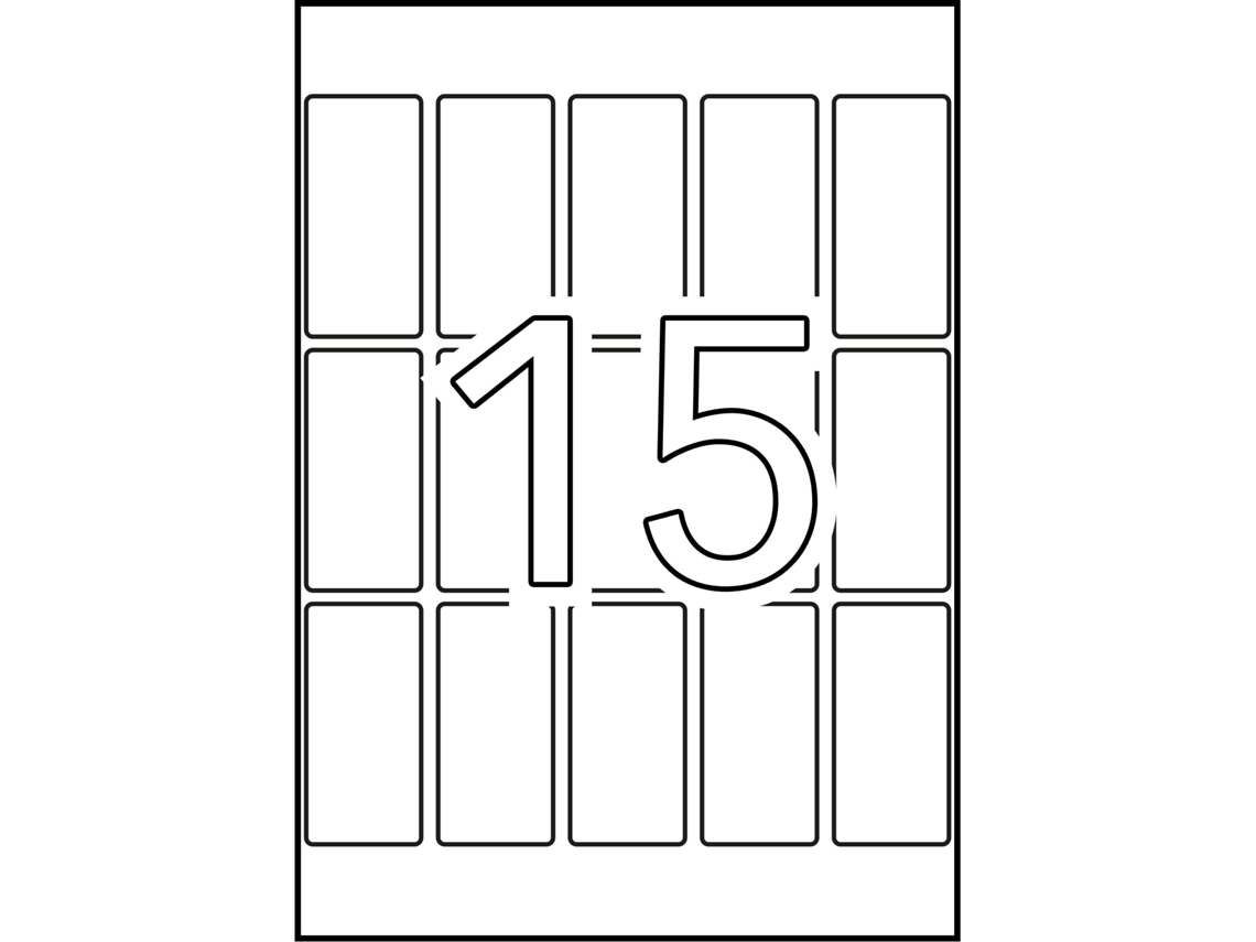Etiquetas & con Adhesivo 15 Hojas APLI (Blanco - A5 26 X 54 mm)