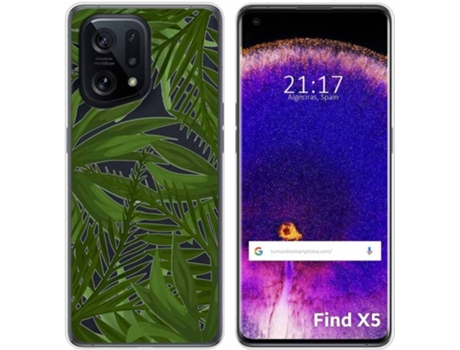 Carcasa para Oppo Find X5 5G TUMUNDOSMARTPHONE Dibujos Transparente Jungla Multicolor