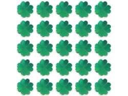 Clips De Encuadernación De Acrílico Verde Con Forma De Trébol – Paquete De 25 Clips Decorativos Para Documentos