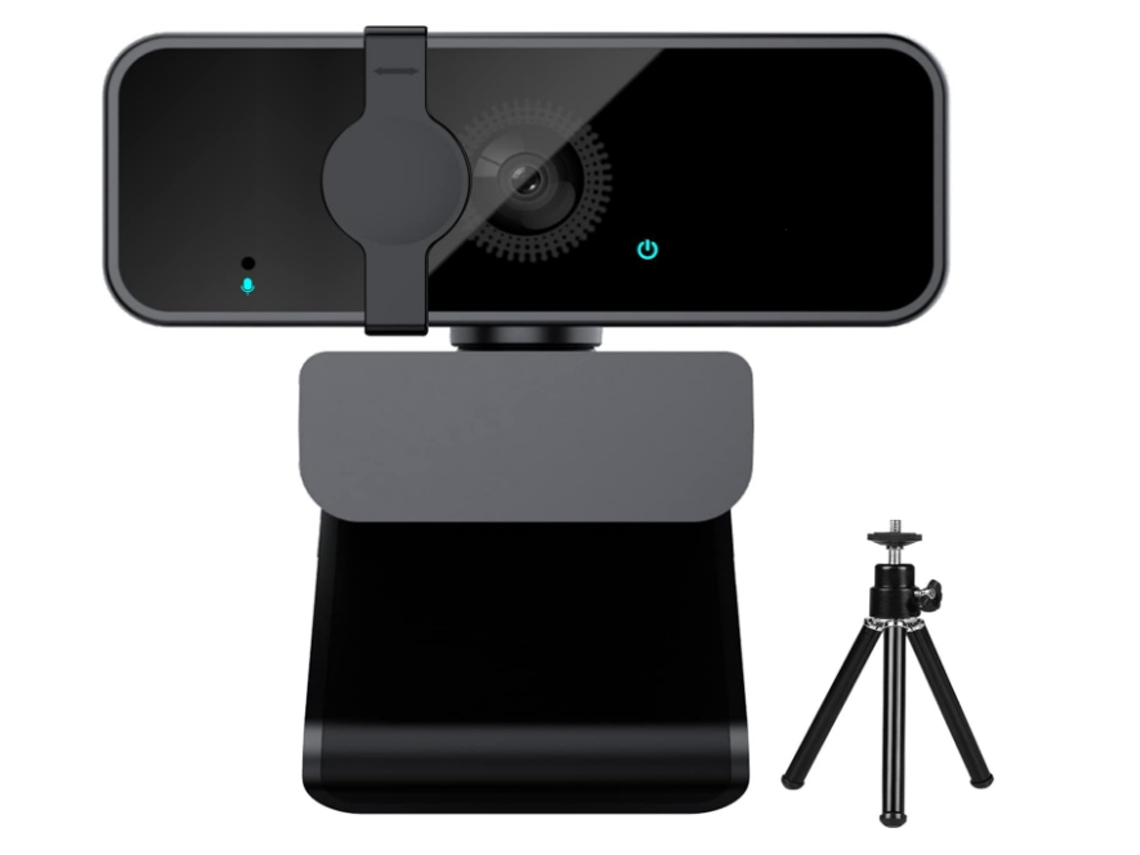Cámara web para PC, Full HD 1080p con micrófono, ángulo amplio de 105° para transmisión y grabación de video Yizhood (negra)