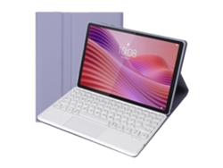 Yam29-a Teclado Bluetooth ultrafino con teclas redondas extraíbles y funda de cuero para tableta con panel táctil
