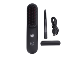 Cepillo alisador de cabello sin viento 2026 con iones negativos, portátil, recargable, para alisar y rizar el cabello para mujeres.