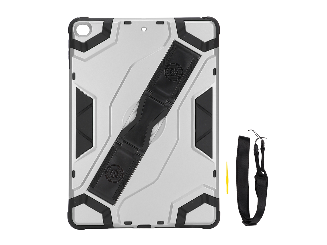 Capa Protetora Tpu Ultradelgada Anti-queda Com Alça Ajustável Para Tablet Ios 9.7" 2017/2018 Prata