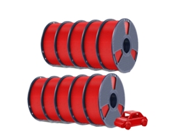Filamento para impresora 3D, alta resistencia, dureza, PETG rojo, 10 rollos OEM