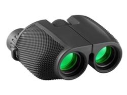Binoculares plegables compactos de alta potencia 10x25, telescopio impermeable, negro Bestvite