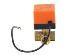 Válvula De Bola Motorizada De Latón De 3 Vías Dn20 G3/4 Para Aire Acondicionado Dc24v