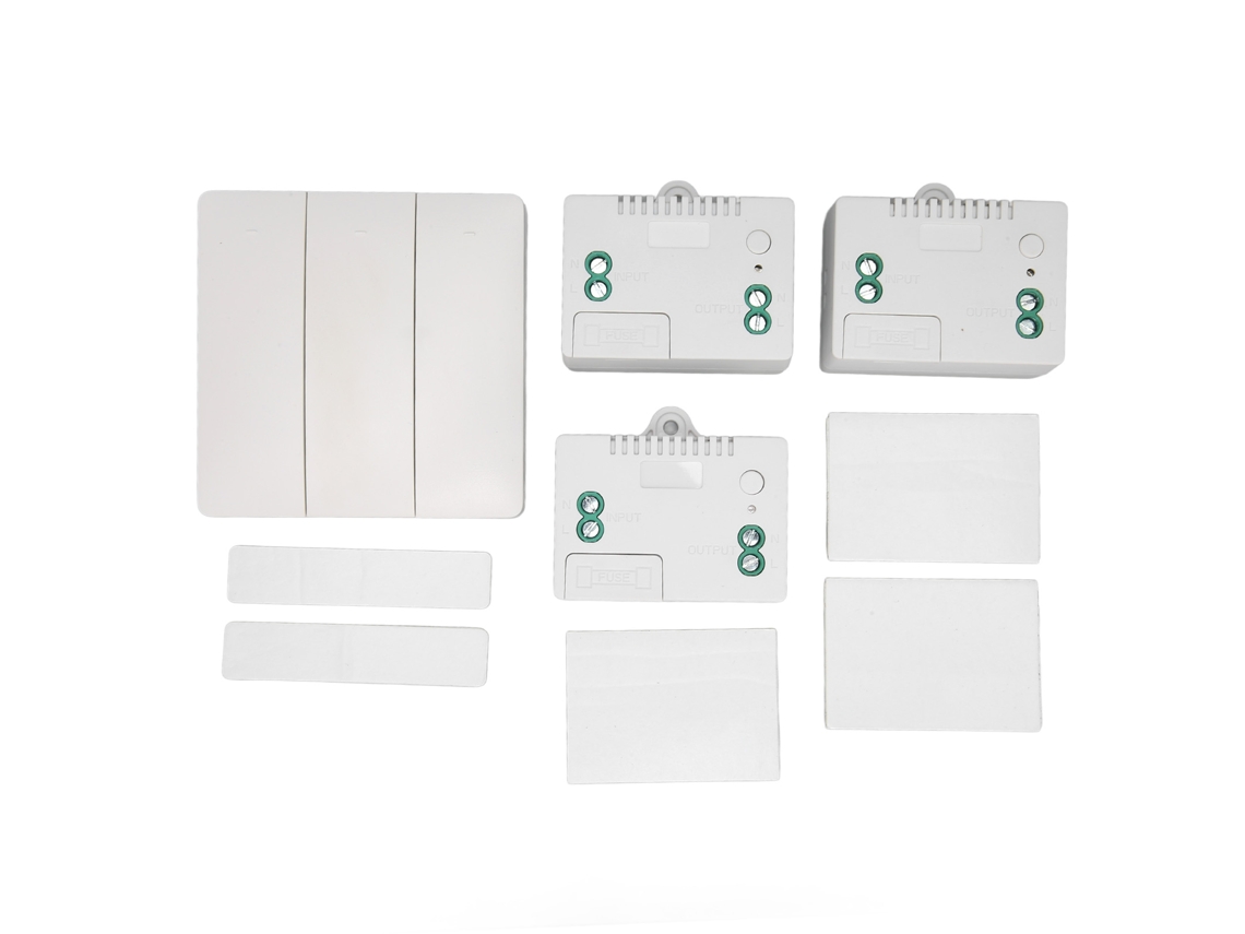 Kit De Interruptor De Luz Inalámbrico De 3 Vías Autoalimentado Con Control Remoto Para El Hogar Y La Oficina.