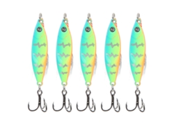 Señuelo de pesca artificial realista con anzuelo, 5 unidades