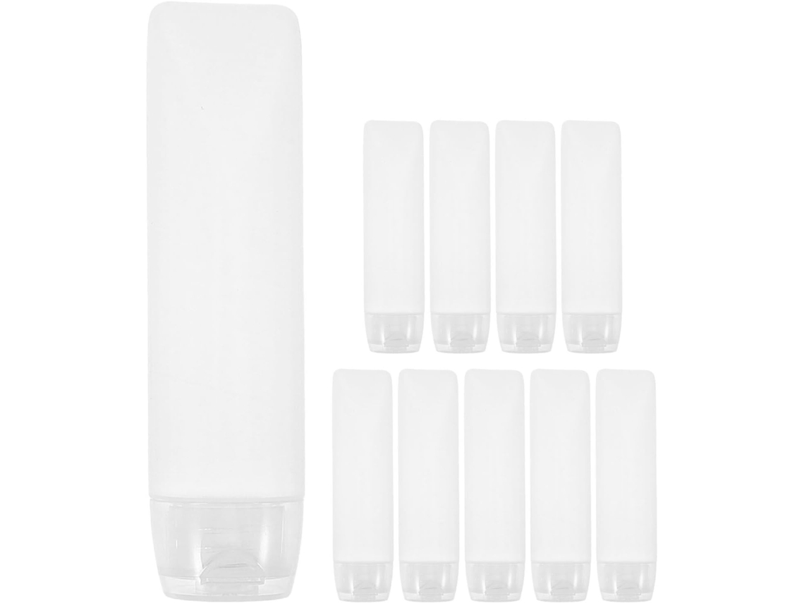Lot De 10 Flacons Souples De 30 Ml Transparents Para Dentifrice Y Lotions Tubes Plastiques Recha...
