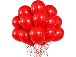 100 Globos De Látex Rojos De 30 Cm, Inflados Con Helio, Perfectos Para Cumpleaños, Bodas Y Navidad, Ergonómicos Y Aptos Para Uso Diario.
