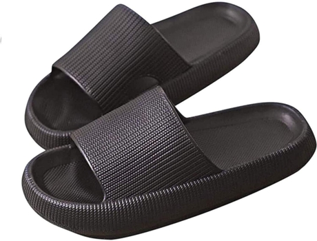Chanclas Unisex ZMDECQNA Rápido Suela Gruesa Antideslizante Negro (42/43 jardas)