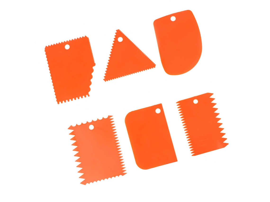 6pcs Ferramenta de Argila Laranja Plástica para Escultura Diy com Cabo