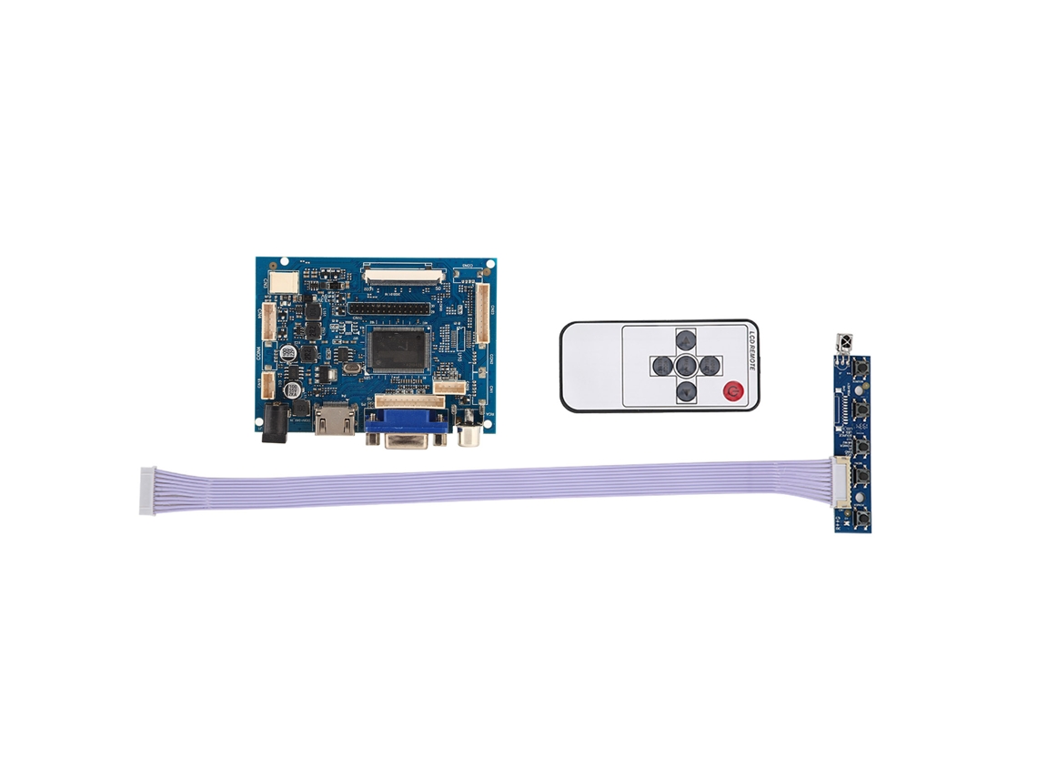 Módulo De Pantalla Lcd Universal Con Entradas Hdmi+vga+av Y Control Remoto Dc12v